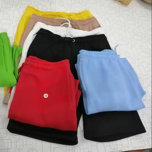 Pantalones de algodón personalizados para hombre y mujer, pantalón corto con cordón, tejido a granel con Logo, venta al por mayor - Product Image 1