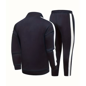 Survêtement de football pour hommes adultes, couleur bleu marine, coupe ajustée confortable, vêtements de sport d'entraînement en plein air, survêtements de football - Product Image 2