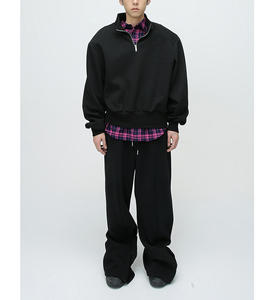 Zipper Pullover Hoodie Warm Sweatshirt Hommes Personnalisé Quarter Zipper Hoodie - Product Image 3