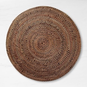 FBA Amazon – sous-verre en rotin brun foncé, napperon en rotin, napperon, plaques de chargeur pour décoration de Table par un artisan au Vietnam - Product Image 3