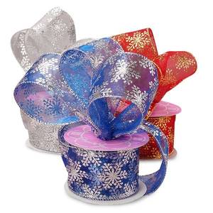 Snowflake Sheer Christmas Ribbon - Product Image 2