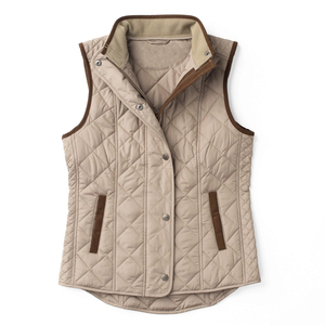 Chaleco de Equitación Elegante para Mujer, Resistente a la Suciedad, con Forro Polar Elástico en la Espalda y Cuello Alto - Product Image 1