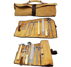 Professional Horse Farrier <b>Tool</b> <b>Kit</b> Veterinary Instrument for Hoof Grooming and Shoe Care Includes Leather <b>Bag</b> - Product Image 3
