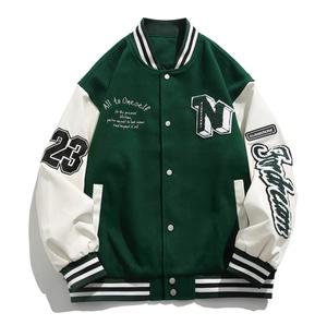 Blouson aviateur Letterman de baseball coupe ajustée pour hommes à col montant séchage rapide respirant écologique hiver OEM ODM - Product Image 5