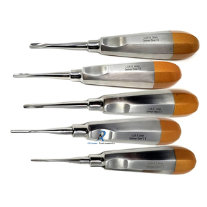 Straight Dental Luxating Elevator <b>Set</b> of 5 Apical Periotome Molt Osteotome Implant Root Extraction Instruments By Altomme - Product Image 1