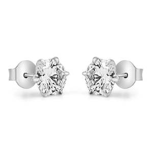 NOVAMART Fine Zarkan Trendy <b>Stud</b> Earrings Single Stone 925 <b>Silver</b> Rose Gold and 14K/18K Plated for Engagement Gift Wholesale Exp - Product Image 3