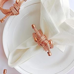 Handmade <b>Copper</b> Top Knot Napkin Rings Weddings Special Wood Butterfly Napkin Rings Home Kitchen Dining <b>Table</b> Parties Christmas - Product Image 4