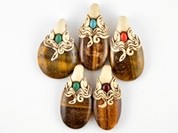 Mezcla de arcilla polimérica, collar con colgante de Ganesha de piedras preciosas, cabujón de cristal curativo de cuarzo, diseñador, joyería étnica hecha a mano, colgante de arcilla