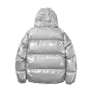 แจ็คเก็ตกันลมมีฮู้ดสีดำหนาแจ็คเก็ตขนเป็ดฤดูหนาว - Product Image 2