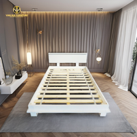 Lit d'enfant cadre jumeau minimaliste bois pin combiné avec MDF pour chambre bébés et enfants | Van Hue