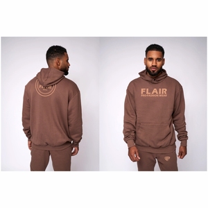 Pull à capuche en coton biologique 100% pour hommes, épais, épais et surdimensionné, Streetwear d'hiver, motif solide, broderie écologique - Product Image 1