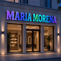 Letrero LED RGB con Garantía de Dos Años Directo de Fábrica, Letrero Luminoso para Tienda, Letrero Comercial