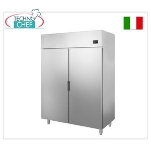 Refrigerador Profesional Technochef de 2 Puertas de Acero Inoxidable, 1400 L, Temperatura -2/+8°C, Ventilado, Equipo de Cocina Comercial - Product Image 1