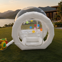 Château gonflable en PVC avec dôme transparent et sol souple pour les fêtes et événements en plein air pour enfants