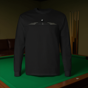 T-shirt à manches longues pour les passionnés de snooker et de billard, avec motif de boule de billard n°8 - Product Image 3
