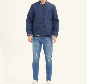 Veste coupe-vent ample et décontractée pour hommes, veste de printemps imperméable à capuche avec logo personnalisé, col montant, dernière conception, veste universitaire brodée - Product Image 2