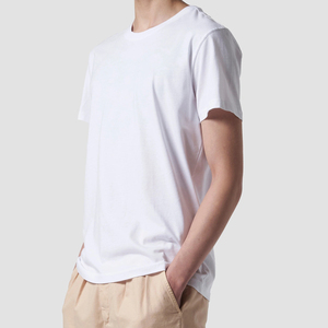 Direct Bangladesh Factory Casual Men's O-Neck <b>White</b> T-Shirts 100% Cotton 180 GSM Short Sleeve 100% Knitted Quick Dry Breathable - Product Image 5