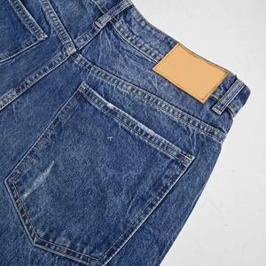 OEM Manufacturer Customization <b>Men</b> Large Size Loose Straight <b>jeans</b> <b>High</b>-<b>waisted</b> 100% Cotton Leisure Denim - Product Image 3