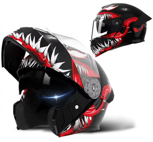 Cascos de Motocicleta Personalizados de Seguridad con Doble Lente ABS Unisex, Cascos Modulares Abatibles para Motociclismo, Accesorios para Motocicletas - Product Image 4