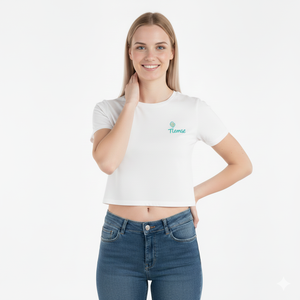 แฟชั่นฤดูร้อนของผู้หญิงใหม่เสื้อครอปโมดอลแห้งเร็วพร้อมโลโก้และแบรนด์ตามสั่ง - Product Image 4