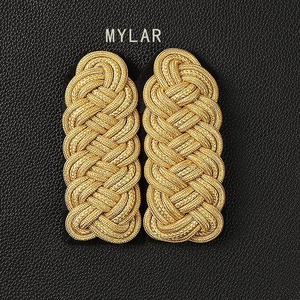 Golden Bullion Wire Gold Mylar Correa para el hombro Epaulette Aiguillette Accesorios para disfraces Uniforme Equipo de defensa personal - Product Image 4