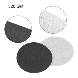 Giấy nhám silicon carbide 150mm, đĩa nhám tròn <span class=keywords><strong>3</strong></span>/5/6 lỗ móc và vòng, miếng mài mòn hiệu suất cao dùng cho gỗ, kim loại, ô tô - Product Image 3