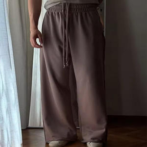 2026 Custom French Terry Vintage Baggy Sweatpants for Men Heavy Pure Cotton Sweat pants Elastic Waist pants for Men Casual Wear - Product Image 2