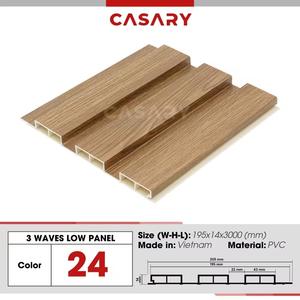 Paneles de revestimiento de techo de pared de PVC de estilo minimalista moderno, muebles de dormitorio estriados de fibra de carbón de bambú ignífugos a prueba de humedad - Product Image 3