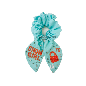 Chouchous de perles de rocaille élégantes personnalisées accessoire de cheveux brodés à la main indiens chouchous perlés pour les fans de joie bandeau - Product Image 5