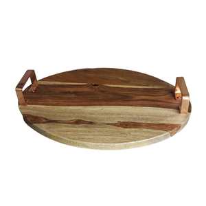 Modern Design Durable Wood & Metal Serving <b>Tray</b> for Weddings and Celebrations-Customizable Shape and Pattern - Product Image 1