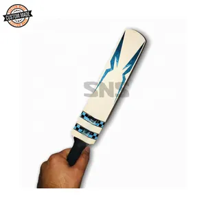 Hoge Kwaliteit Groothandel Gebleekte Afwerking Promoties & Handtekeningen Mini Hout Cricket Bat 15 "Met Rubberen Grip Uit India