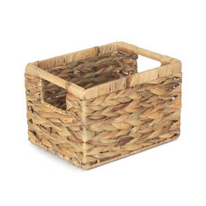 Panier de rangement en jacinthe d'eau de Style nordique panier tissé en lin et métal pour la cuisine ou le salon sans danger pour les aliments - Product Image 4