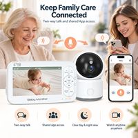 Caméra bébé intelligente Tuya avec vision nocturne infrarouge 940 nm, alertes VOX, contrôle de la rotation et de l'inclinaison, et communication bidirectionnelle pour la surveillance quotidienne