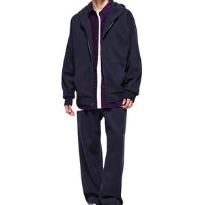 Nueva Llegada: Chándales Personalizables para Hombre con Hombros Caídos y Cremallera, 100% Algodón, Forro Polar Grueso, Lisos, Casuales y Oversize - Product Image 4