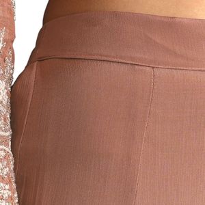 Traje de Kurta Sharara de seda melocotón con corte Dana y lentejuelas trabajo para mujer invitado de boda traje de fiesta tradicional - Product Image 6