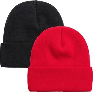 Unisex Plain Knit Beanie Hat Winter Warm Cuffed Skull <b>Cap</b> Soft Acrylic Custom Logo Beanies for Men & <b>Women</b> <b>Cap</b> - Product Image 1