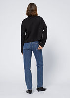 Pull en laine/cachemire tricoté sur mesure OEM/ODM pour femme, col oversize, avec fil coloré, fabriqué en Inde