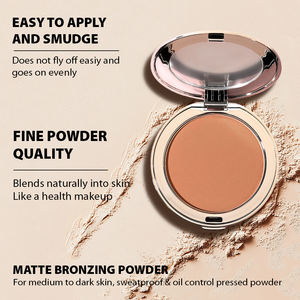 <span class=keywords><strong>Polvo</strong></span> Compacto de Lujo Dorado, <span class=keywords><strong>Polvo</strong></span> Prensado para Maquillaje, Control de Grasa, Mineral, Translúcido - Product Image 4