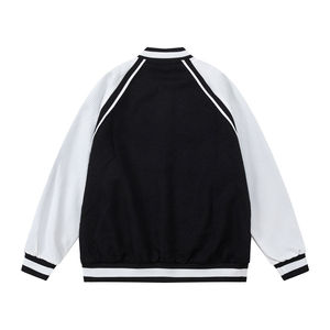 แจ็คเก็ตวาร์ซิตี้ผู้ชายไซส์ใหญ่ ขายส่ง แจ็คเก็ตวาร์ซิตี้เปล่า รับสกรีนโลโก้ แจ็คเก็ตเลตเตอร์แมนเรียบๆ สำหรับผู้ชาย - Product Image 2