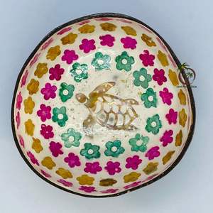 Bol coloré en coquille de noix de coco écologique différemment conçu décor à la maison du Vietnam - Product Image 2