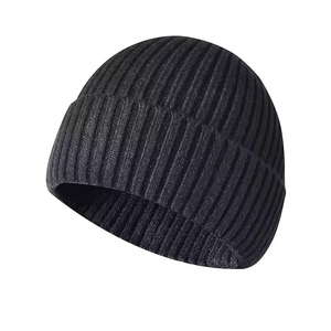 High Quality Winter Cuffed <b>Knitted</b> <b>Hats</b> Customized Solid Color Embroidery Beanies Warm Breathable Business Beach - Product Image 5