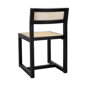 เก้าอี้ทานข้าวไม้สักแท้ คานายา ดีไซน์ทันสมัย ตกแต่งหวายสีดำ สไตล์โบราณ สำหรับใช้ภายในอาคาร - Product Image 5