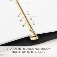Cuaderno recargable personalizado organizador cuero 2026 diario planificador PU diarios A5 cuaderno para regalo
