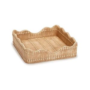 Plateau de service en rotin avec apparence rustique idéal pour les cadeaux de décoration saisonnière et la présentation alimentaire confortable - Product Image 1