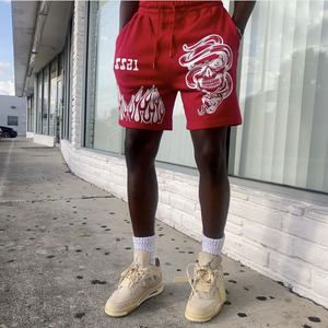 Short d'entraînement de gym pour homme avec logo personnalisé Short en maille ample imprimé sur toute la surface Entraînement d'été Taille 6XL Tissu éponge motif sublimé - Product Image 5
