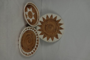 Panier mural en écorce de banane naturelle de haute qualité au meilleur prix, bol à fruits naturel et blanc fait à la main au Vietnam - Product Image 5