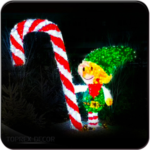 Toprex Decor <strong>Outdoor</strong> LED Lighted Decorations <strong>Candy</strong> <strong>Cane</strong> Christmas <strong>Lights</strong> with IP65 Rating Available in Warm White Green Blue - Product Image 4