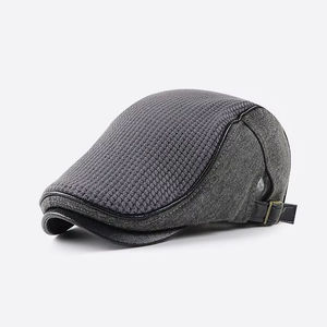 Men's British Peaked Cap Weave Duckbill Detective Ivy Irish Style Newsboy Cabbie Flat Scally Caps Vintage Casual <b>Beret</b> <b>Hat</b> - Product Image 6