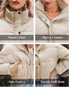 Suministro directo de fábrica, chaquetas acolchadas impermeables para mujer a la venta, chaqueta acolchada para mujer de temporada de invierno de la mejor calidad en MOQ bajo - Product Image 4