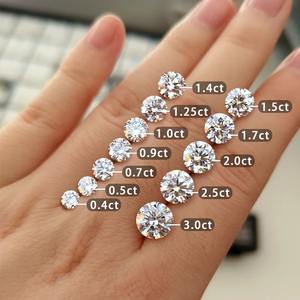 Diamant de laboratoire certifié IGI, taille brillant rond, 0,5 ct, 1 ct, 3 ct, 5 ct, 8 ct, pierre lâche, HPHT CVD, diamant créé véritable pour bijoux fins - Product Image 1